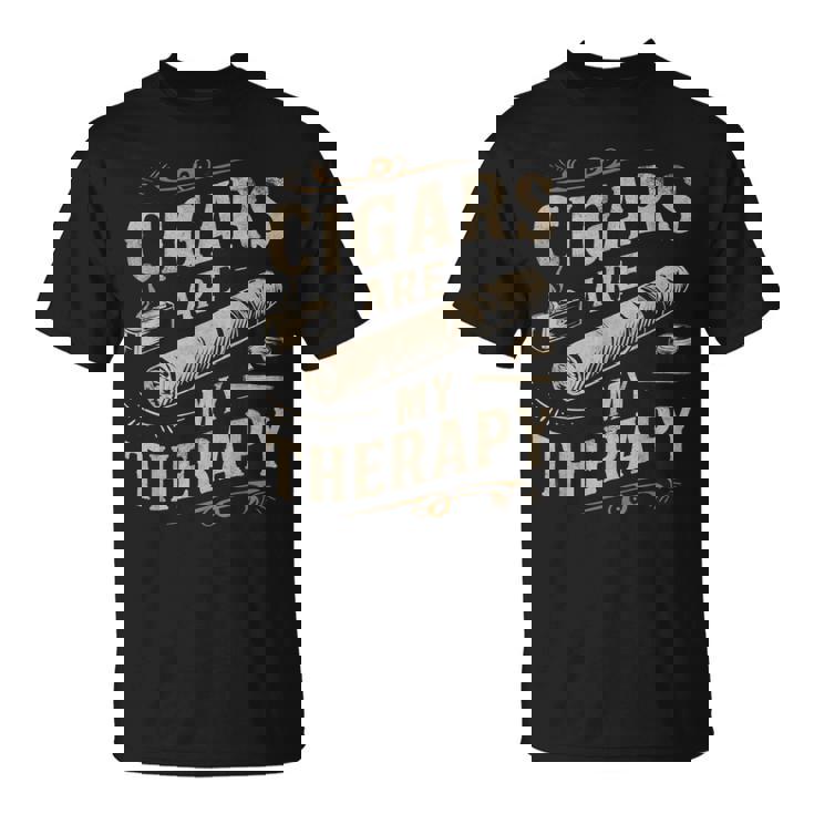 面白いユーモア葉巻は私のセラピー愛好家のお父さんです Tシャツ