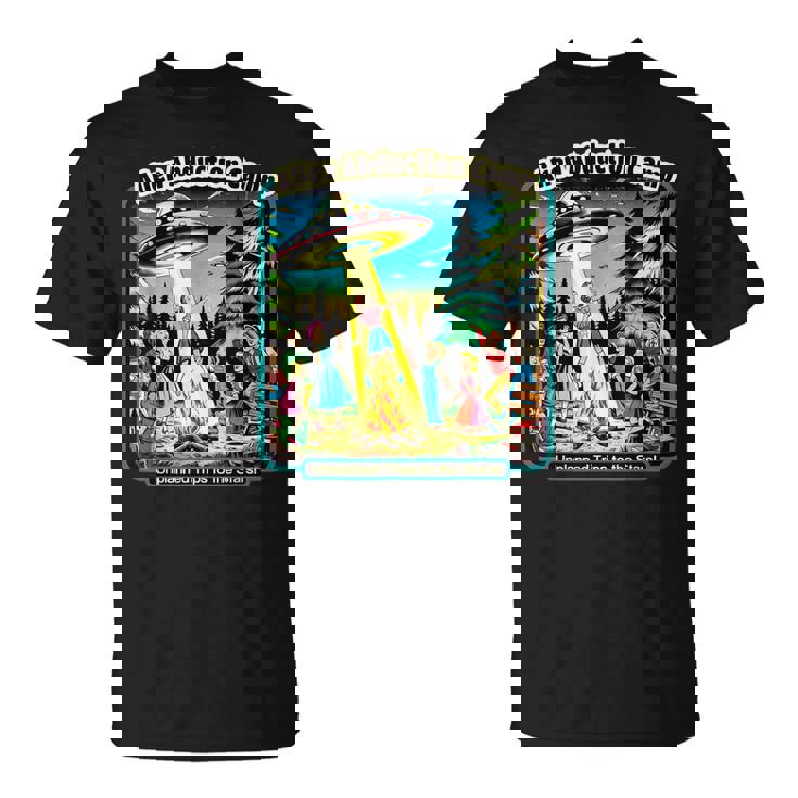 面白いヴィンテージエイリアン誘拐キャンプ Ufoエイリアン Tシャツ