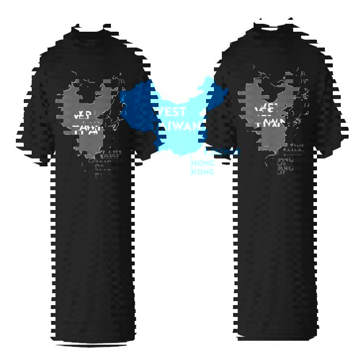 面白い中国地図西台湾 Tシャツ