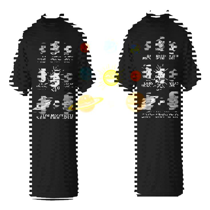 面白い太陽系-プラネット・スウィート・チルドレン物理学者 Tシャツ