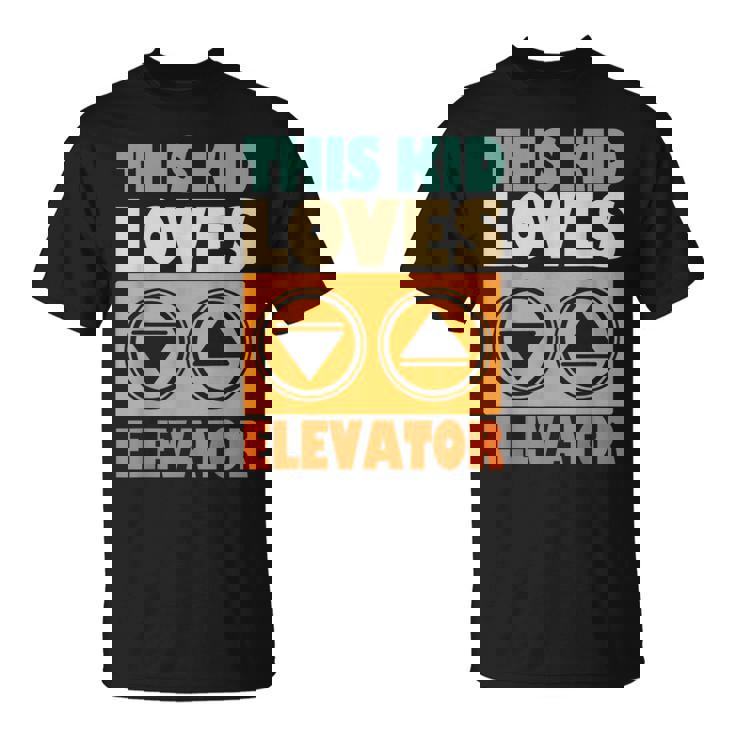面白い引用エレベーター This Kid Loves Elevator Elevator Loves Elevator Tシャツ