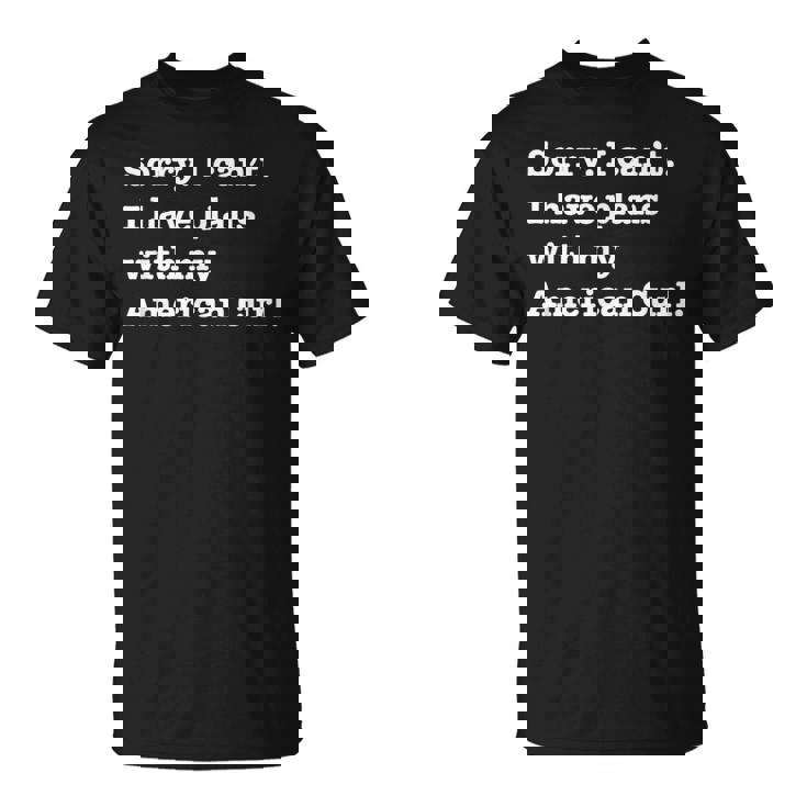 面白い皮肉 アメリカン カールの猫との計画があります Tシャツ