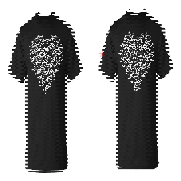 飛行機のクルーのためのaeroplane Love Heart Tシャツ