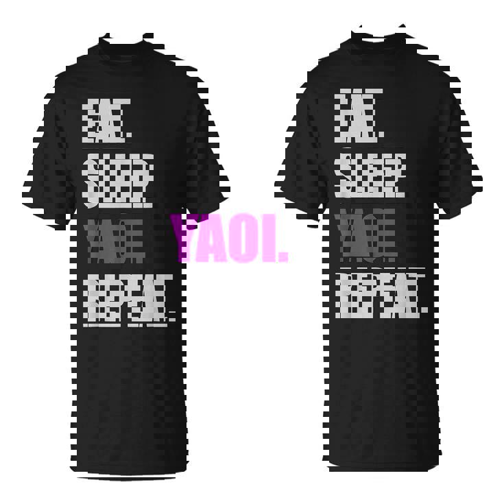 食べて寝てヤオイリピートヤオイボーイの恋愛漫画 Tシャツ