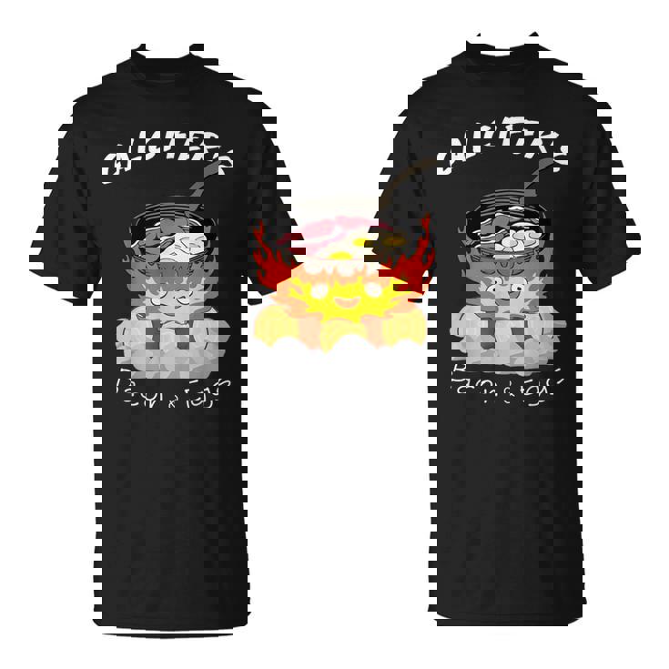 食品愛好家、カルシファーのベーコン、エッグクック。 Tシャツ