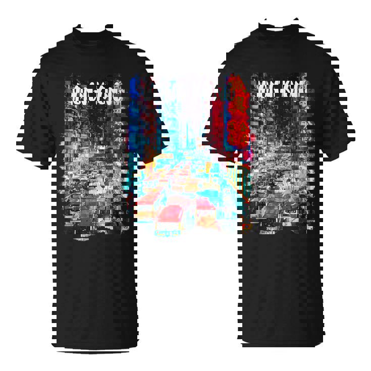 香港のお土産-夜の香港 Tシャツ