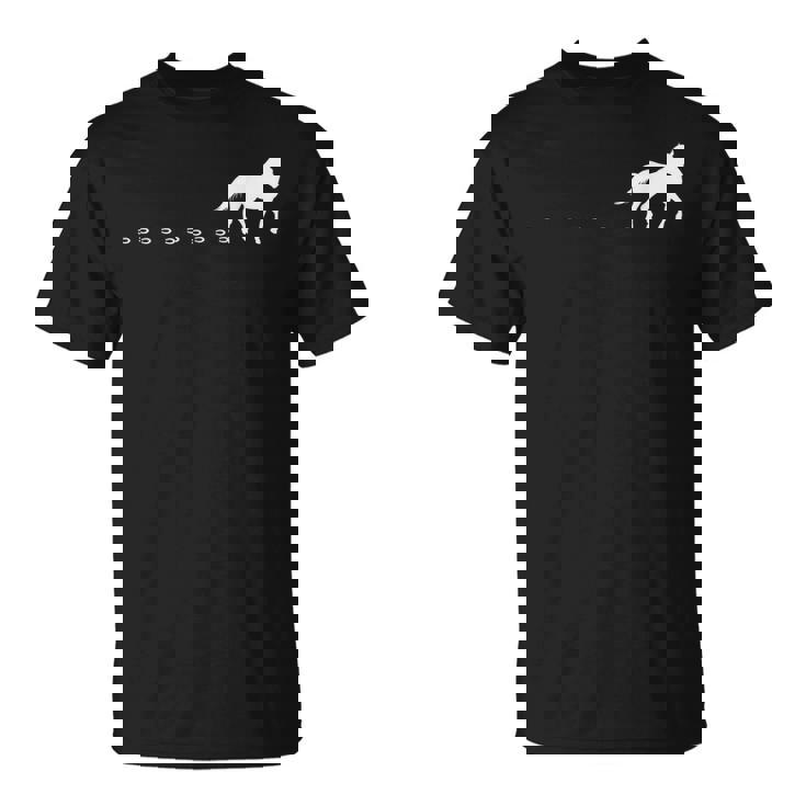 馬の線路、馬蹄、乗馬。 Tシャツ