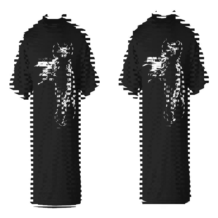 馬好きのためのエレガントな馬のシルエットのグラフィックアートデザイン。 Tシャツ