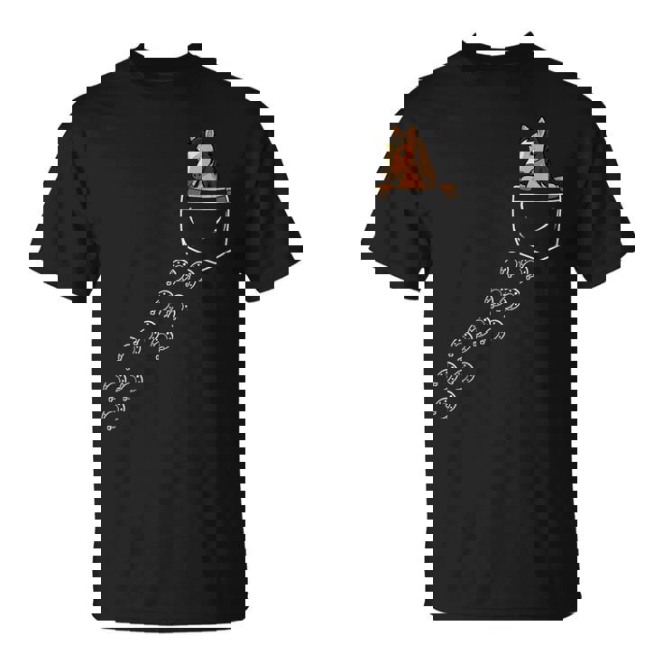 馬好き乗馬ポケット馬 Tシャツ