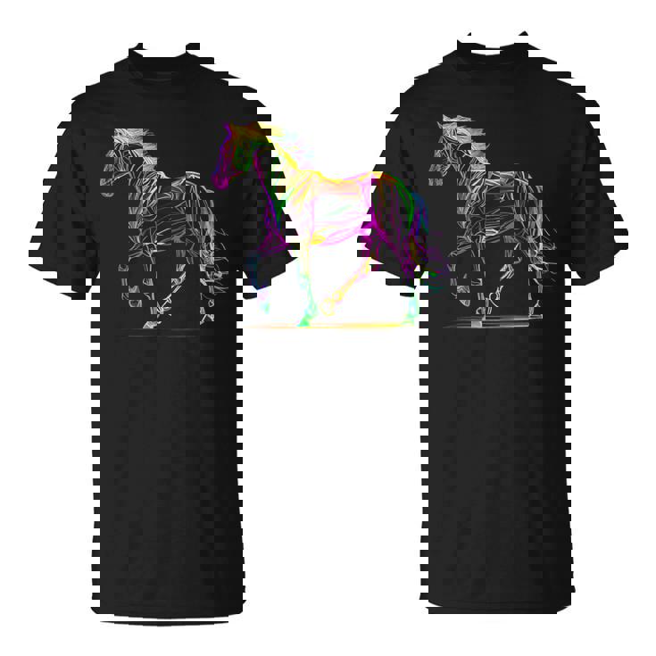 馬術 カラフル 馬好き 西洋 ロデオ Tシャツ