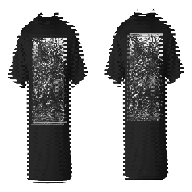 騎士、死と悪魔 1513 アルブレヒト・デューラー 銅彫刻 Tシャツ