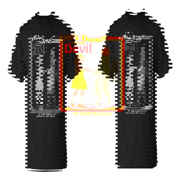 魔法のは、悪魔バフォメット悪魔と踊ってみましょうおかしい Tシャツ