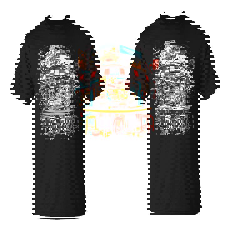 鮮やかな東京ラーメン屋 日本食好き カワイイオタク Tシャツ