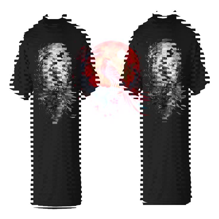 鳳凰 月 火 鳳凰 鳥 桜 木 神話 鳥 Tシャツ