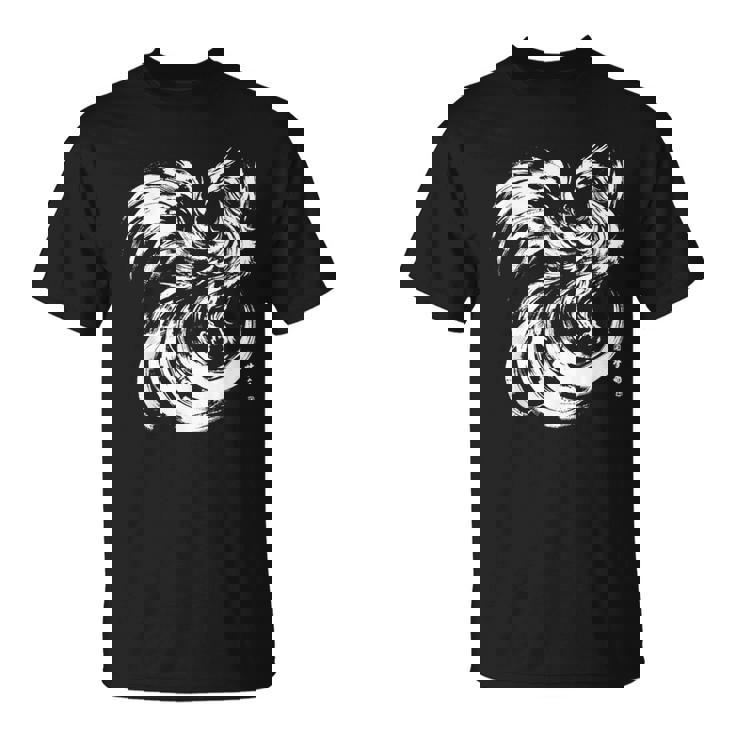 鳳凰 面白いtシャツ イラスト 絵 タトゥー 刺青 風 メンズ おもしろ 面白い 服 オリジナル ドラゴン ネタ 浮世絵 Tシャツ