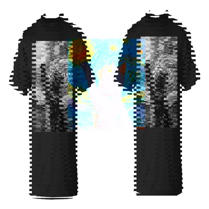 黒猫のヴィンテージアート 猫好き 猫飼い 猫 ネコ ねこくろねこ好き 面白い サプライズ ギフト にゃんこ Tシャツ