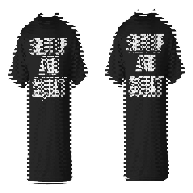 黙ってスクワット Tシャツ