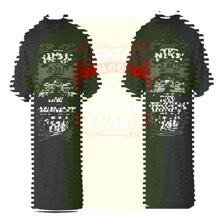 Norton Blood Run Through Myeins Family Christmas Tシャツ