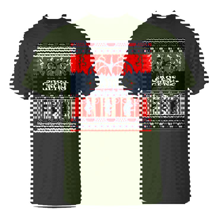 ストレンジャー・シングス Xmas Mind Flayer 逆さまファン記念品 Tシャツ