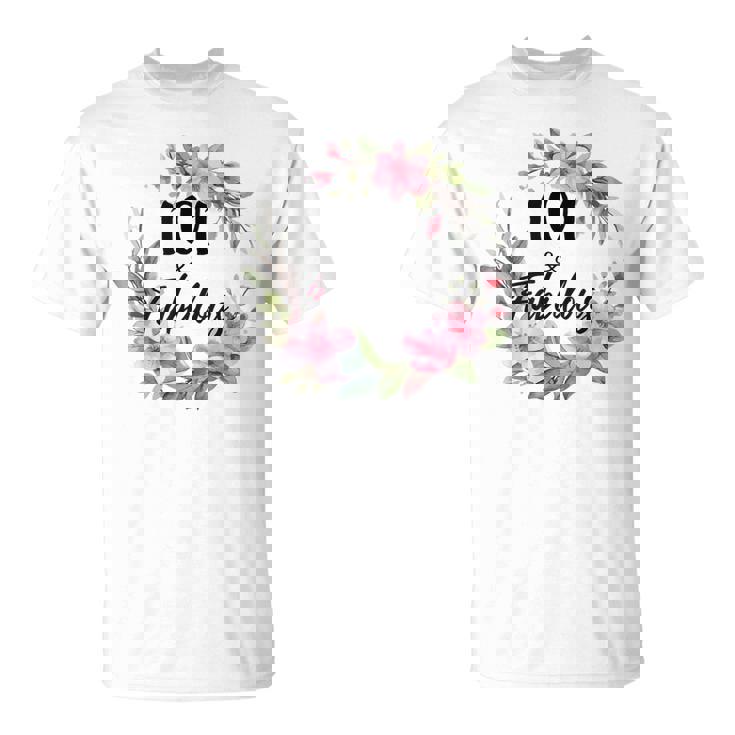 101歳&素晴らしいフローラルパーティーハッピー101歳の誕生日 Tシャツ