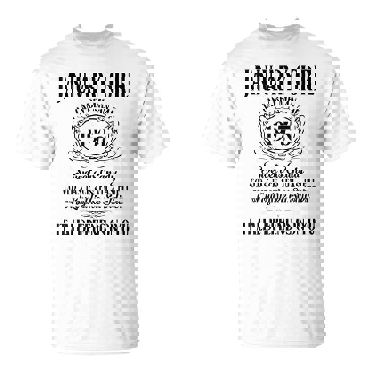 Im 1月ガール 1975年 1月生まれ 1975年 1月少女 Tシャツ