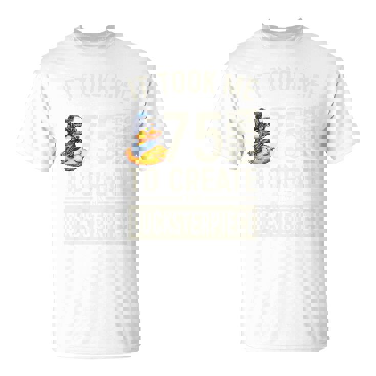 75歳の誕生日ダックスターピースtシャツ ユニークなダック愛好家 75歳 長袖tシャツ Tシャツ