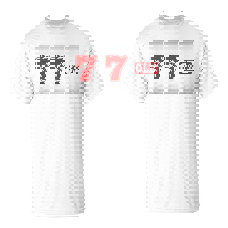 77 歳 喜寿 77歳 77才 お祝い 男性 女性 喜寿祝い 父 母 きじゅ 誕生日 スロット パチスロ Tシャツ