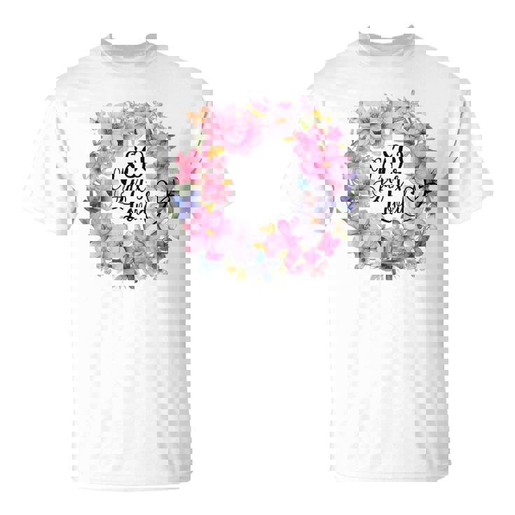 80 Years Loved 80歳の誕生日 フローラルリース 80歳 Tシャツ