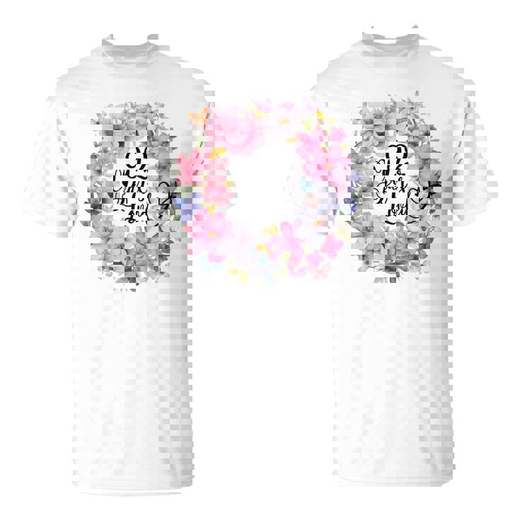 92年間愛された 92歳の誕生日フローラルリース 長袖tシャツ Tシャツ