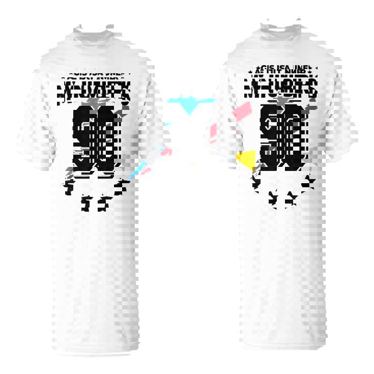 Age Is Just Number スポーツ 90歳 面白い 90歳の誕生日 Tシャツ