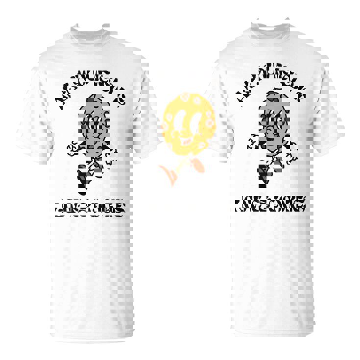 All You Need Is Love And Cookies レトロ 70年代 かわいい ハッピークッキー 長袖tシャツ Tシャツ