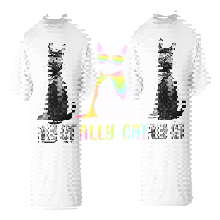 Ally Cat Lgbtゲイプライド月間2025レインボー平等権 Tシャツ