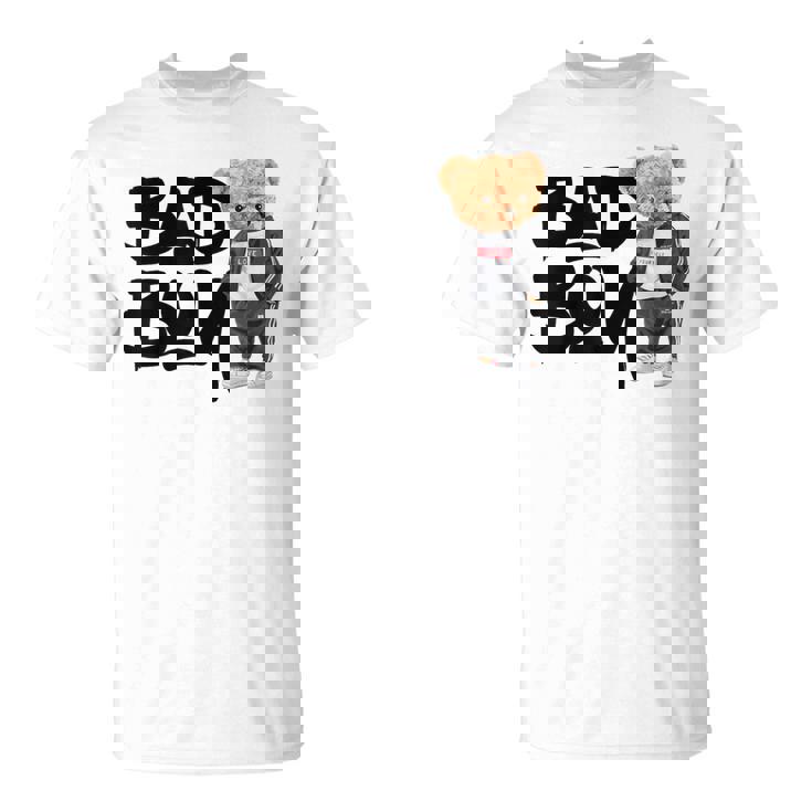 Angry Bad Boystyle、クールなテディベア、バッドボーイグラフィックデザイン。 Tシャツ