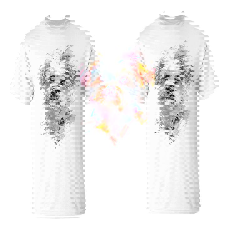 Arte Gráfico De Perro Maltés Para Mascotas Maltés Camiseta unisex
