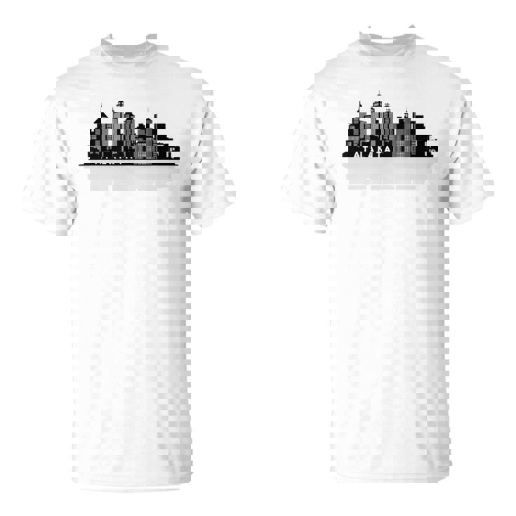 Atlanta Ga スカイライン 摩天楼 シティシルエット Tシャツ