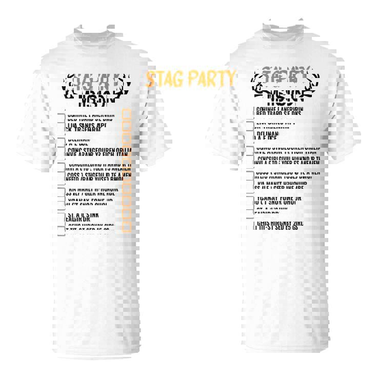 Bachelors Party Checklisttag Do Party Camiseta unisex