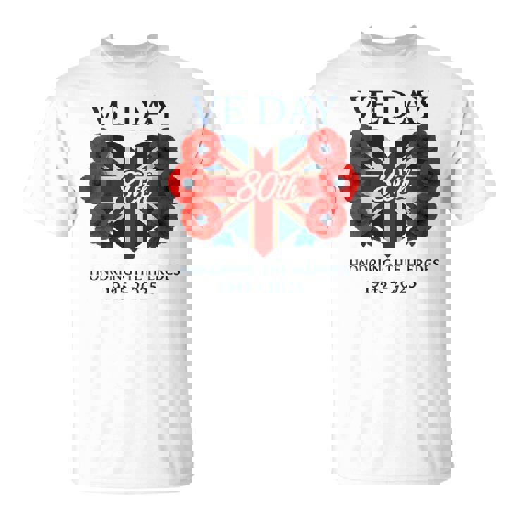 Bandera Del Díae 80 Aniversario 2025 E Day 80-E Day 2025 Cuello Camiseta unisex
