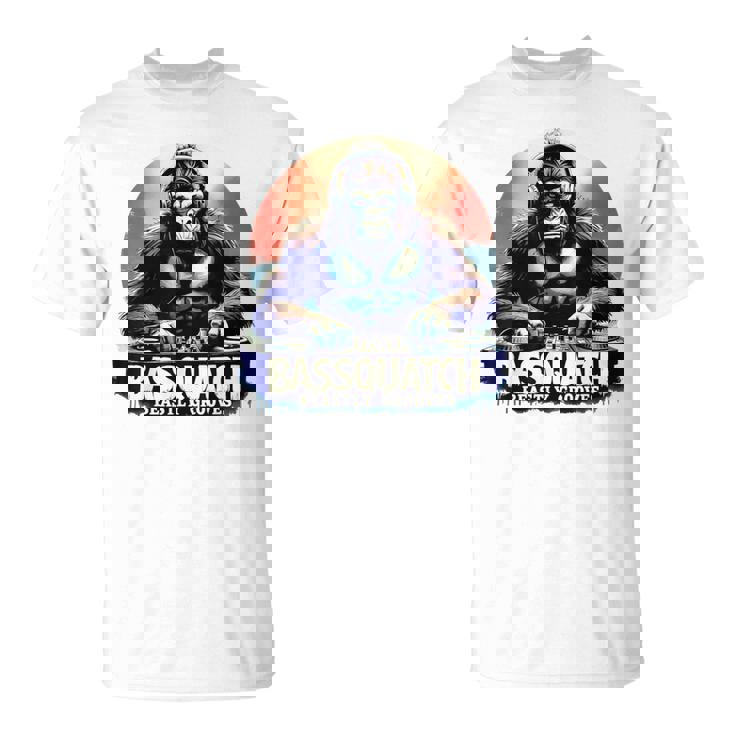 Bassquatch 音楽愛好家のためのサスカッチdjデザイン Tシャツ
