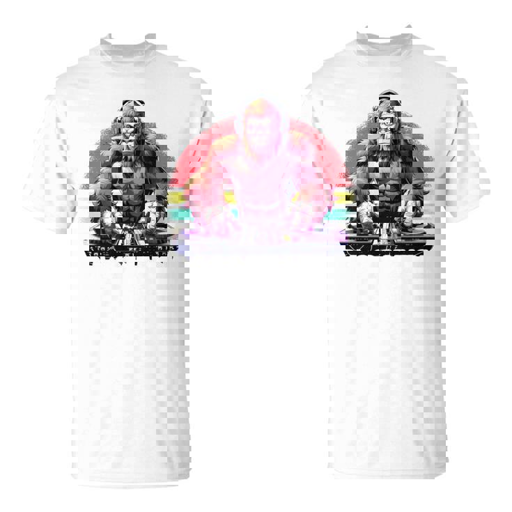 Bassquatch 音楽愛好家のためのサスカッチdjデザイン 長袖tシャツ Tシャツ