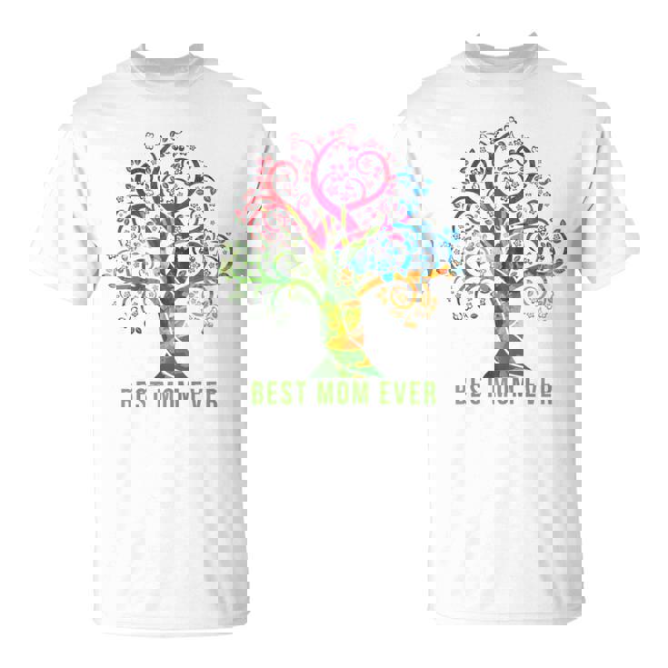 Best Mom Ever Colorful Tree Of Life T-Shirt