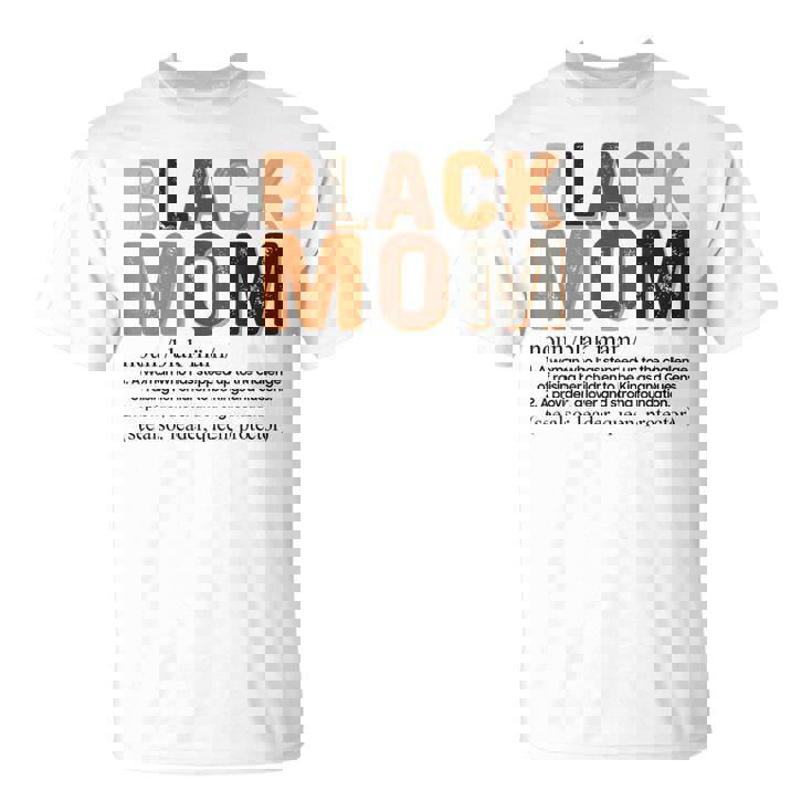 Black Mom Definition Afro African American Mom Mother's Day T-Shirt