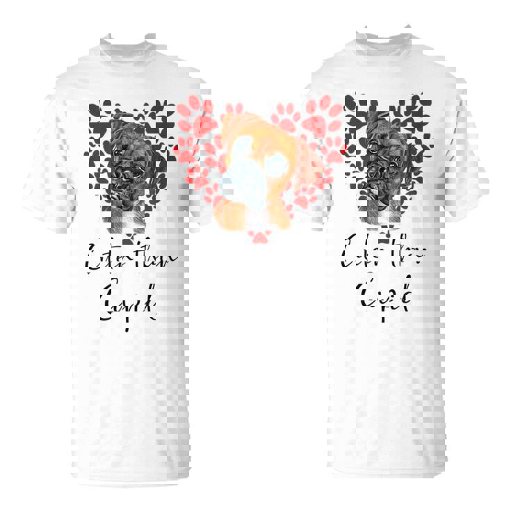 Boxer Dog Cuter Than Cupidalentines Day ボクサー犬 Tシャツ