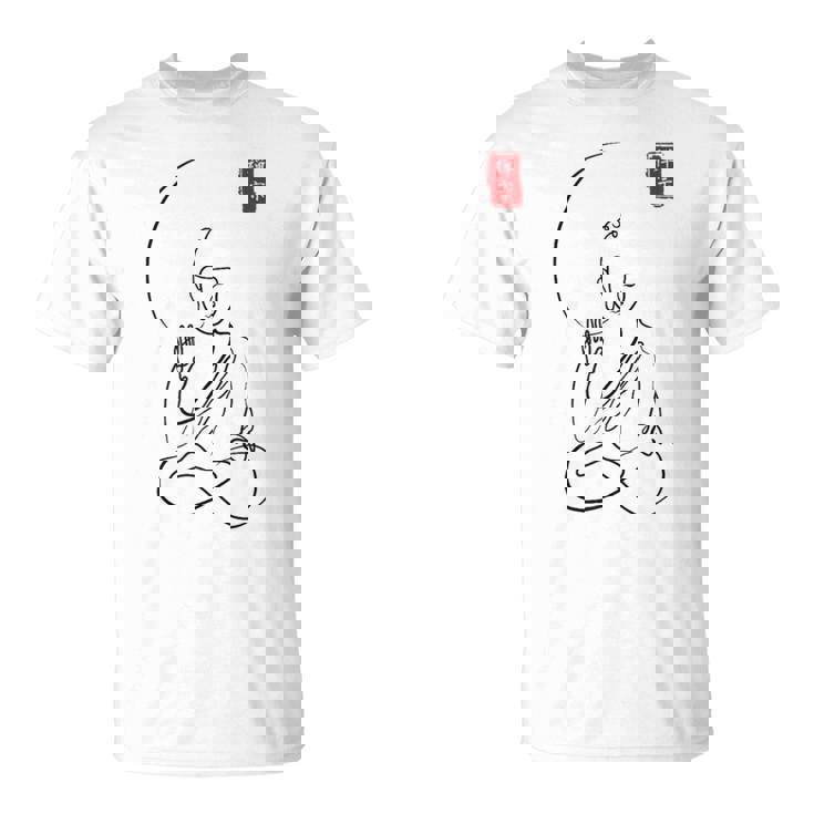 Budismo Zen Minimalista Calma Espiritual Buda En Meditación In Mangas Camiseta unisex