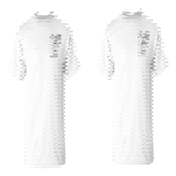 バックプリント The Bulldog Face 犬と犬の飼い主ブルドッグ Tシャツ