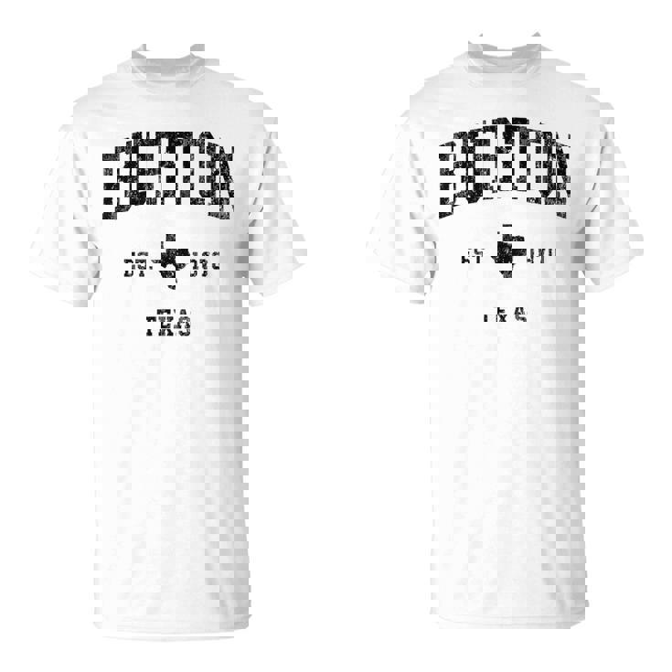 Burton Texas Tx ビンテージ アスレチック ブラックスポーツデザイン Tシャツ