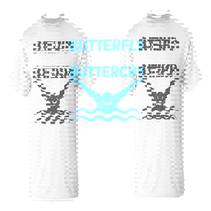 Butterfly Butterwhyバタフライバタフライファニー水泳チーム 長袖tシャツ Tシャツ