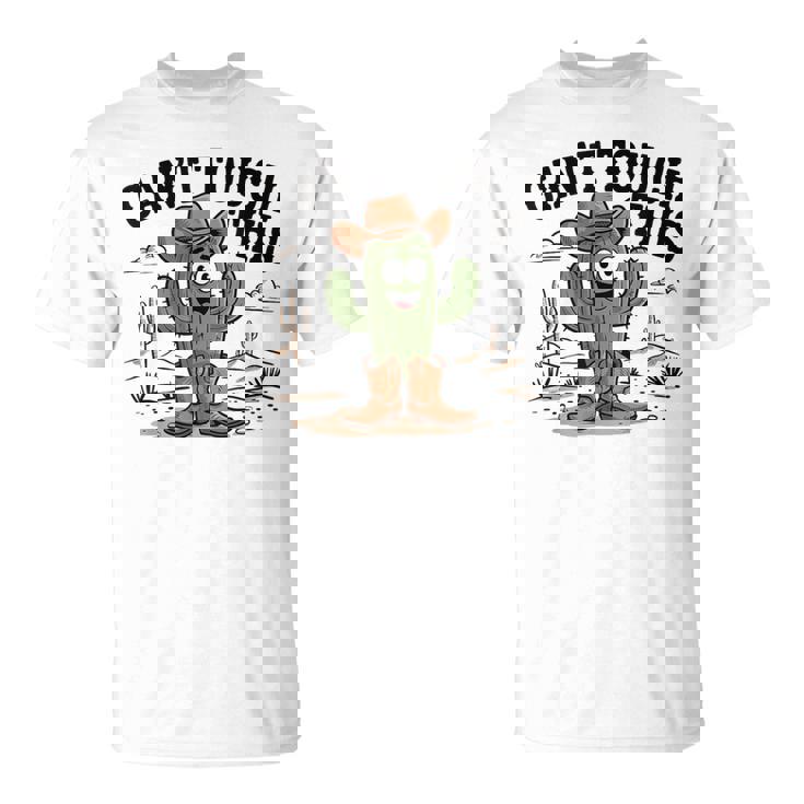 Can't Touch This Cactus Cowboy ウエスタンカートゥーン ユーモア Tシャツ