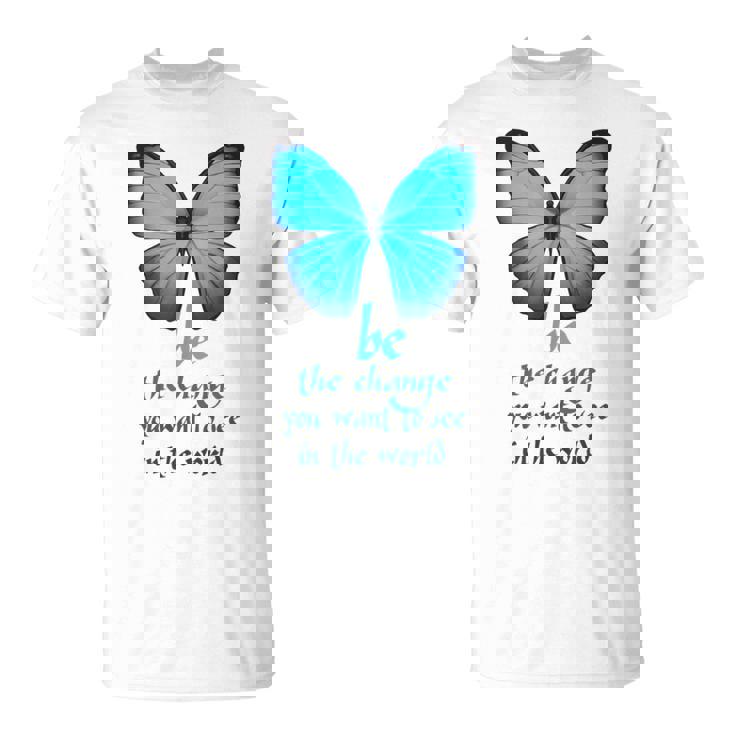 Be The Change 蝶 Tシャツ