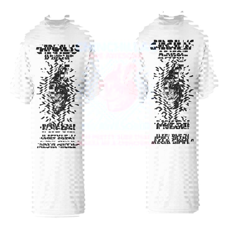 Chinchillas Are Awesome 面白いチンチラママパパ Tシャツ