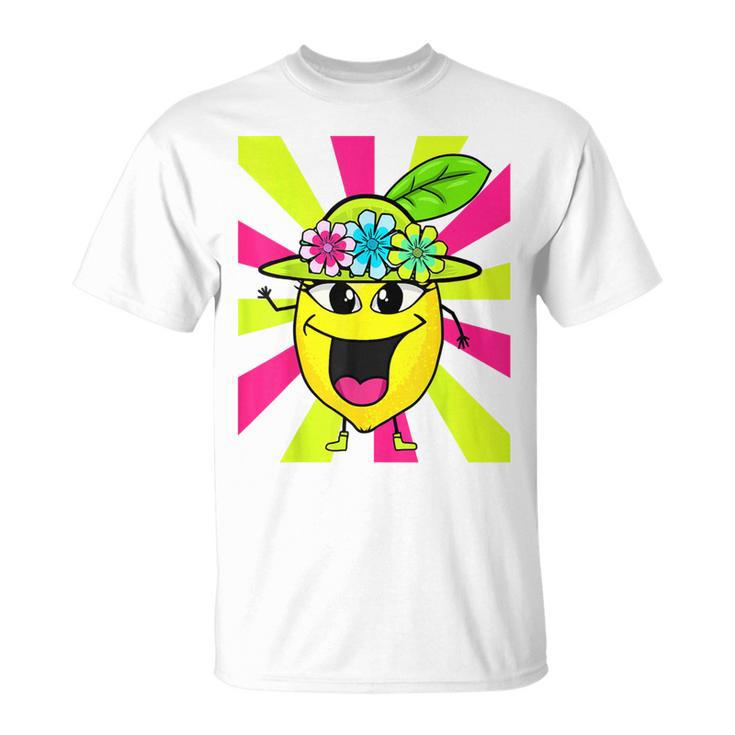Citron Rétro Enfant Drôle Drôle Citron Fruitintage T-Shirt